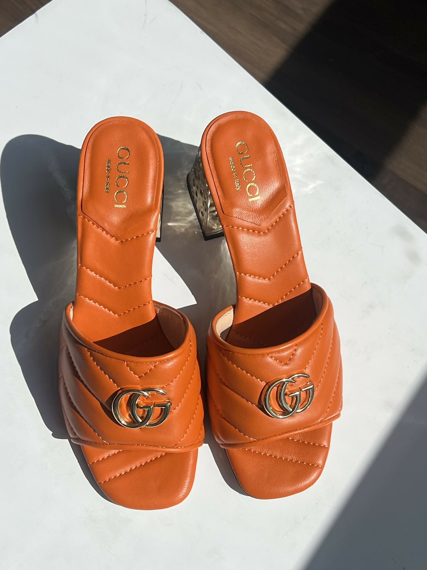 Gucci orange heels