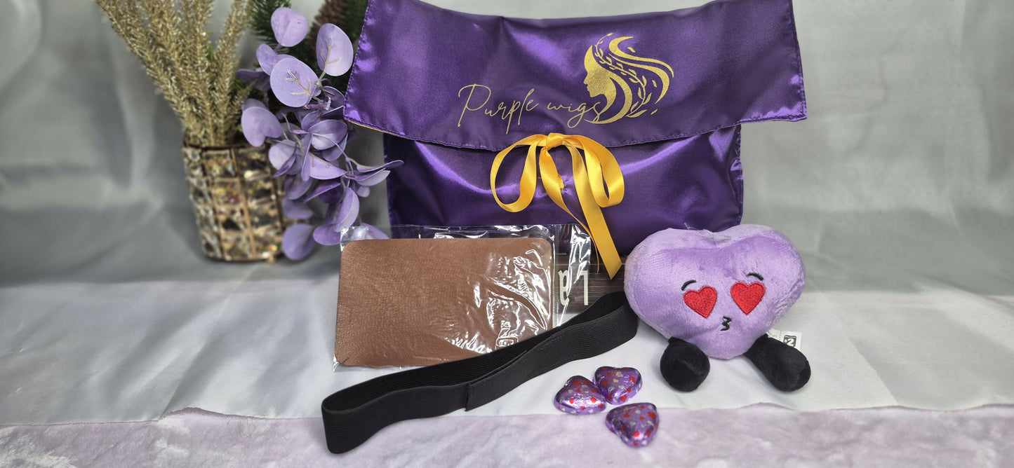 PURPLE SATIN BAG