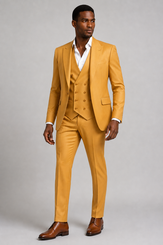 Men’s Mustard Yellow Three-Piece Suit
