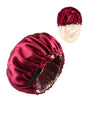 Bonnet de nuit ajustable en satin pour femme