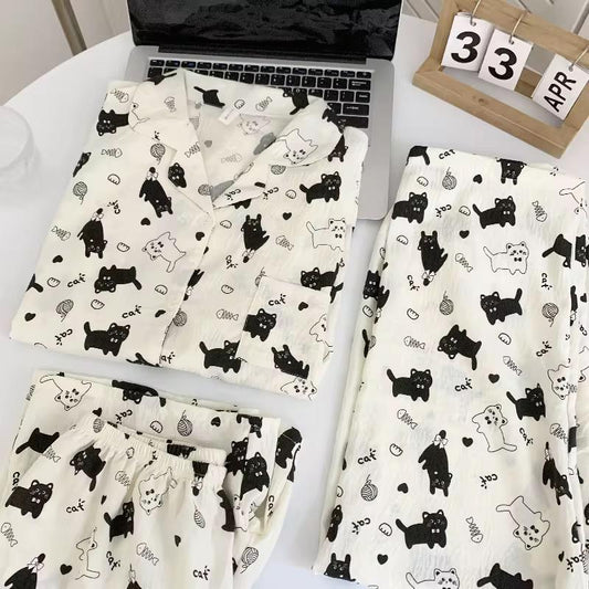 Three-piece Cartoon Bear Pajamas