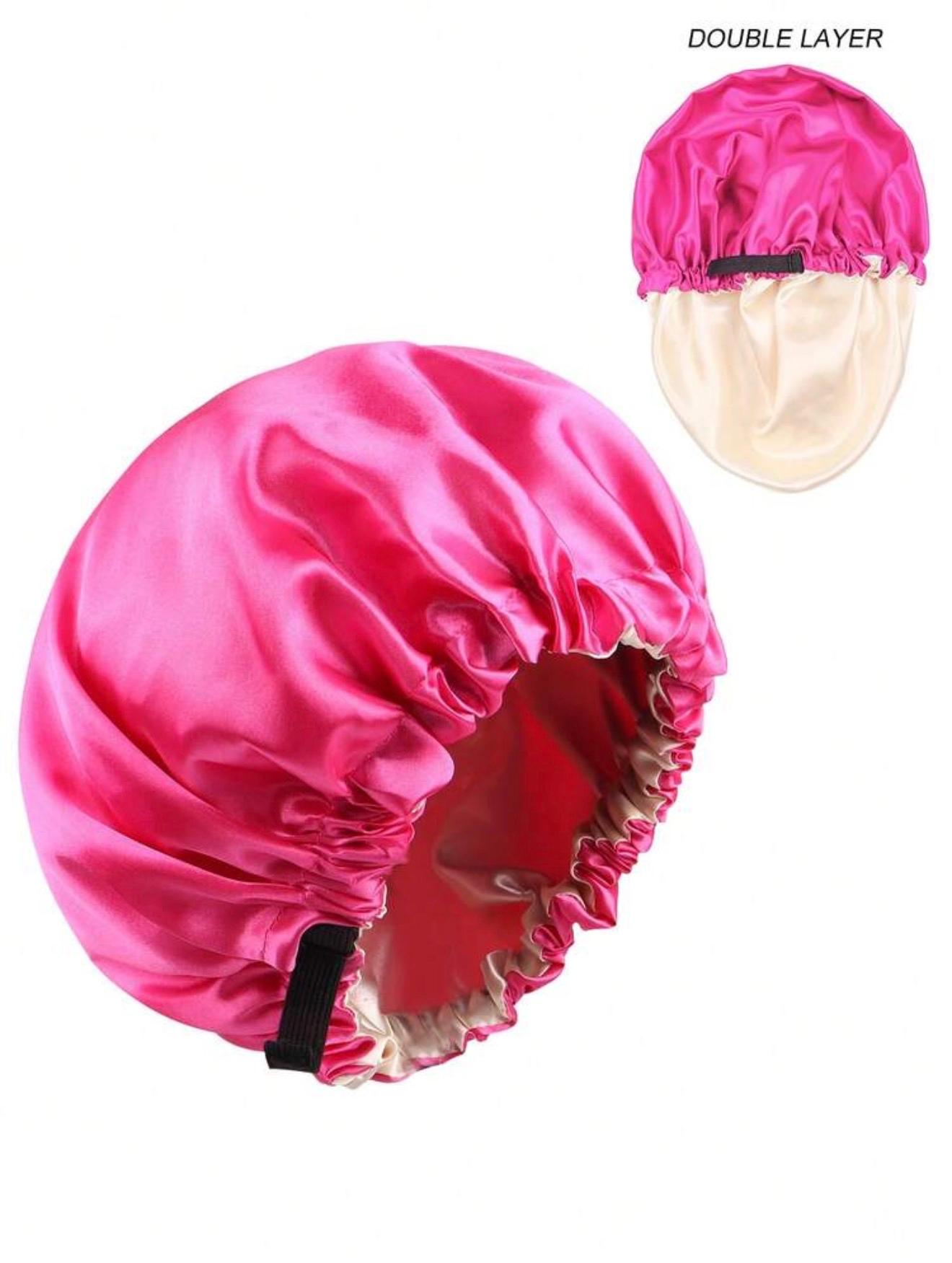 Bonnet de nuit ajustable en satin pour femme