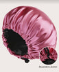 Bonnet de nuit ajustable en satin pour femme