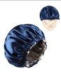 Bonnet de nuit ajustable en satin pour femme