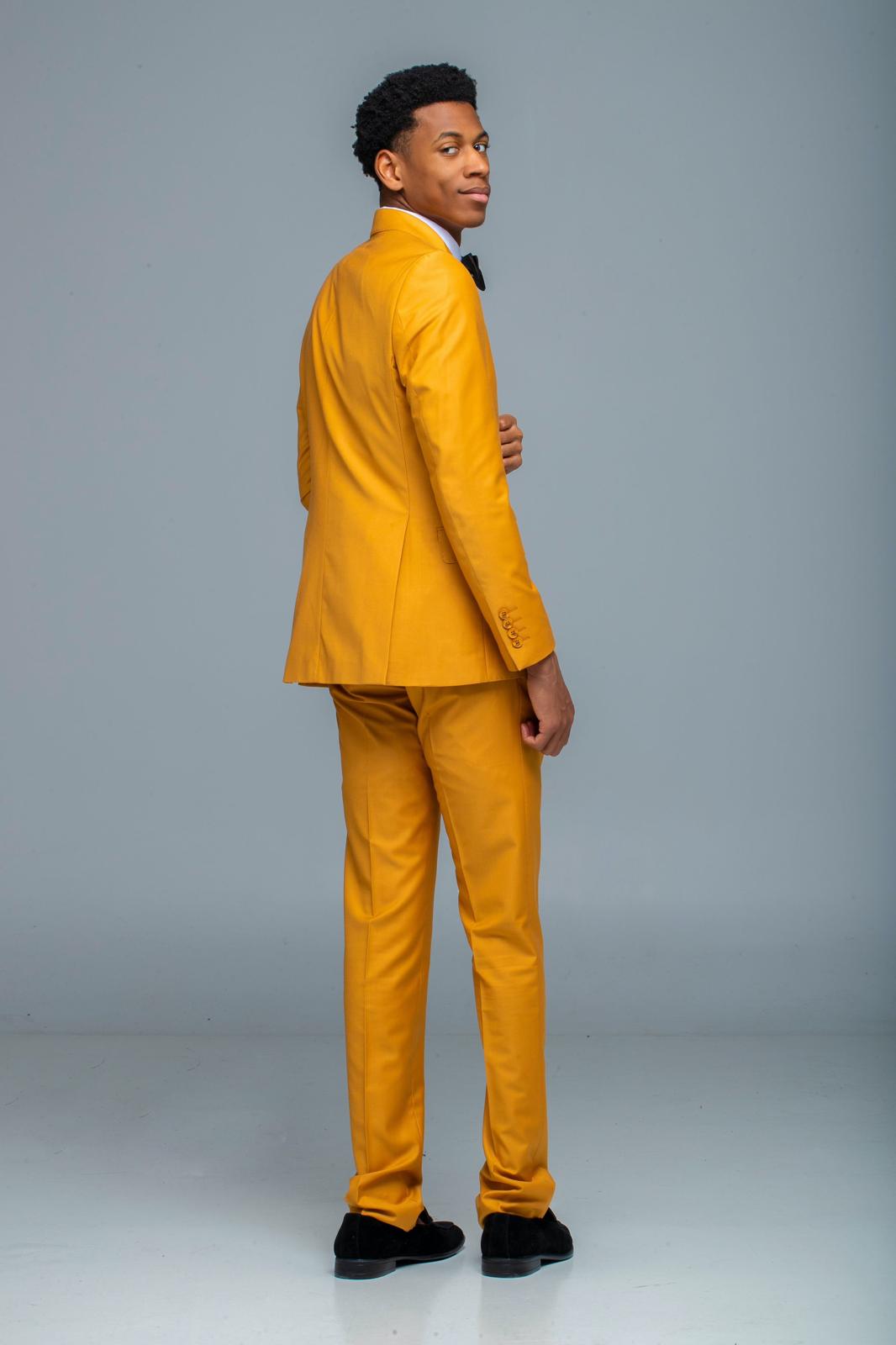 Mustard Yellow 3-Piece Suit – Bold & Elegant