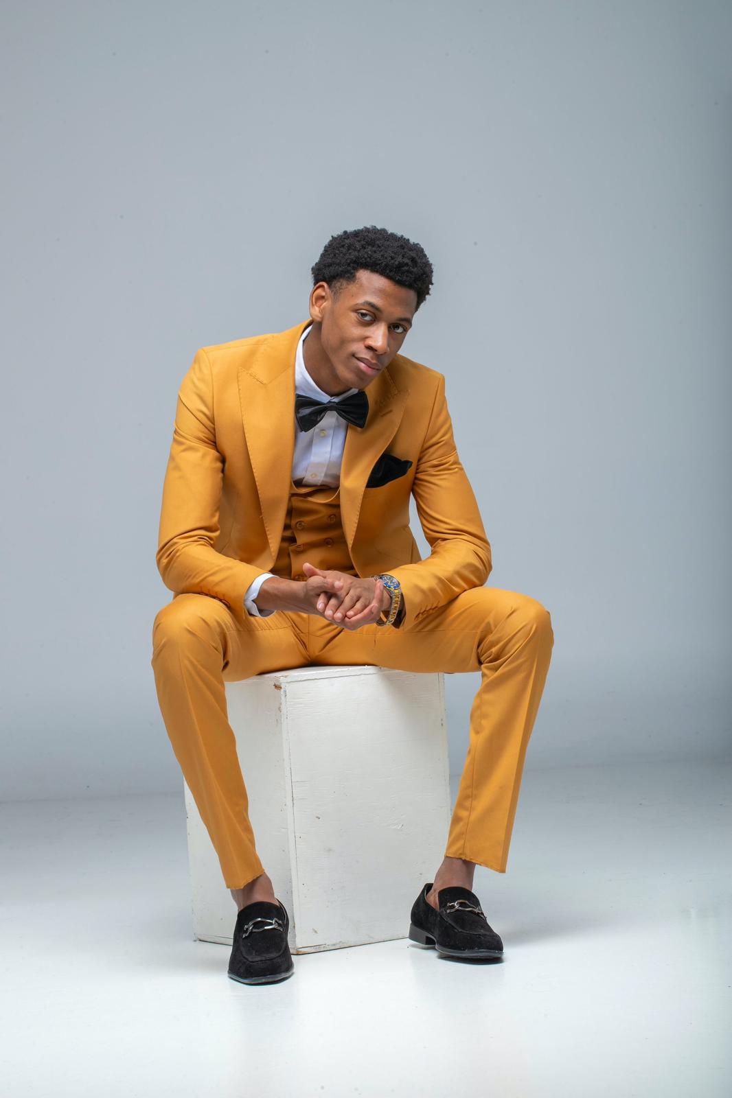 Mustard Yellow 3-Piece Suit – Bold & Elegant