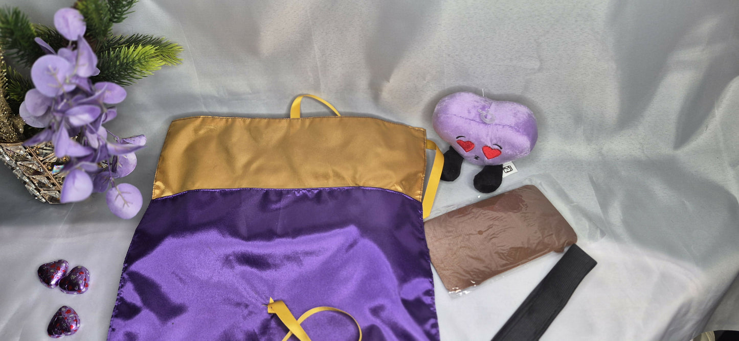 PURPLE SATIN BAG