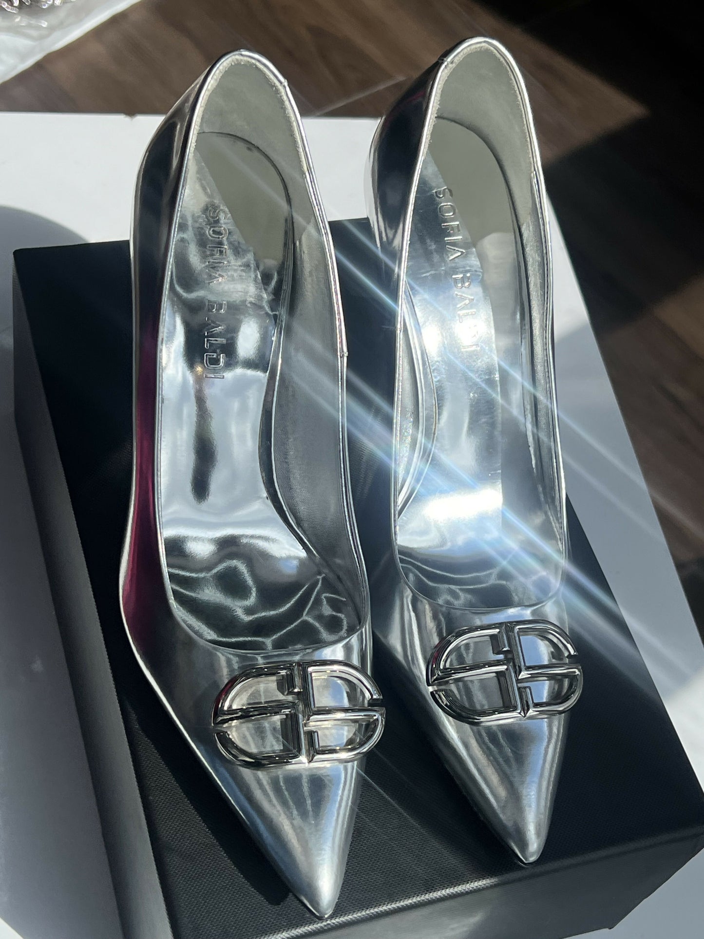 Sofia Baldi Silver Heels