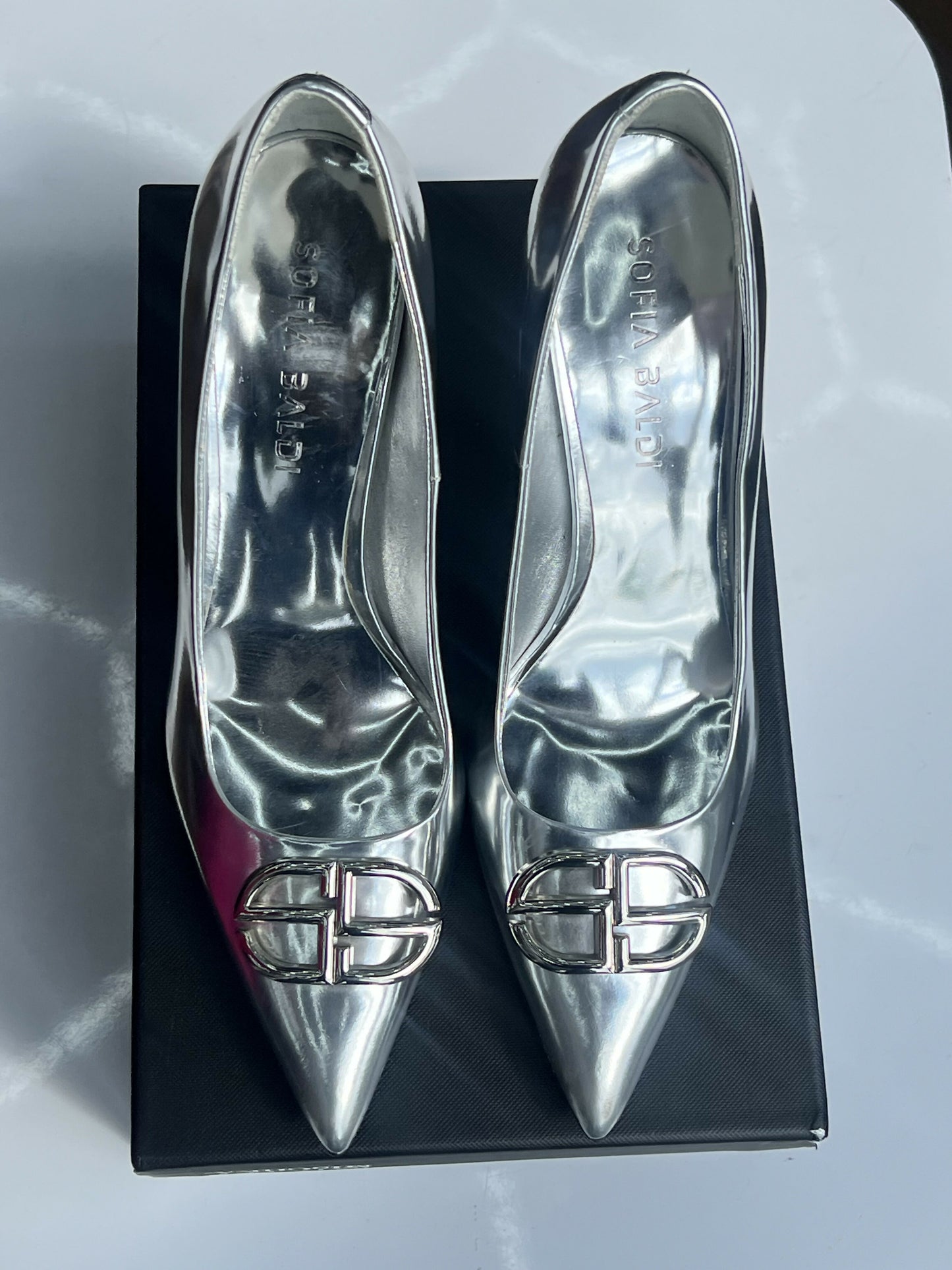 Sofia Baldi Silver Heels