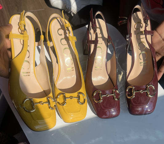 Gucci square heels