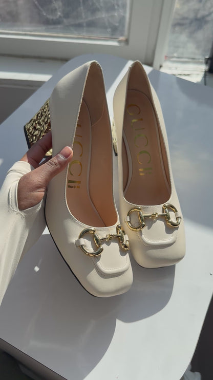 Gucci low block high heels
